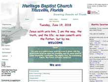 Tablet Screenshot of heritagebaptistchurchtitusville.org